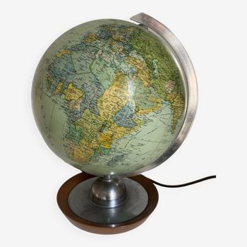 Globe terrestre vintage 1960 Verre JRO Verlag - 35 cm