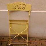 Folding metal garden chairs