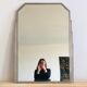 Miroir biseauté art déco métal  101 X l75 cm