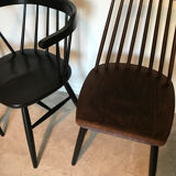 Set of 4 scandinavian chairs mismatched