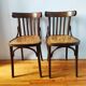 4 mismatched vintage bistro chairs