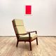 Danish Mid-Century  Lounge Chair and Stool by Ole Wanscher for Poul Jeppensens, Senator Series