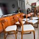 Set of 6 vintage Baumann sled chairs