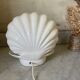Vintage shell night light, ceramic and opaline.