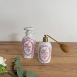 Vintage perfume bottle and spray.