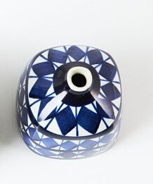 Vase en céramique émaillée, Série Indigo, par Karin Björquist pour Gustavsberg, Suède 1952