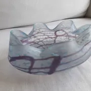 Very original vintage glass catchall.