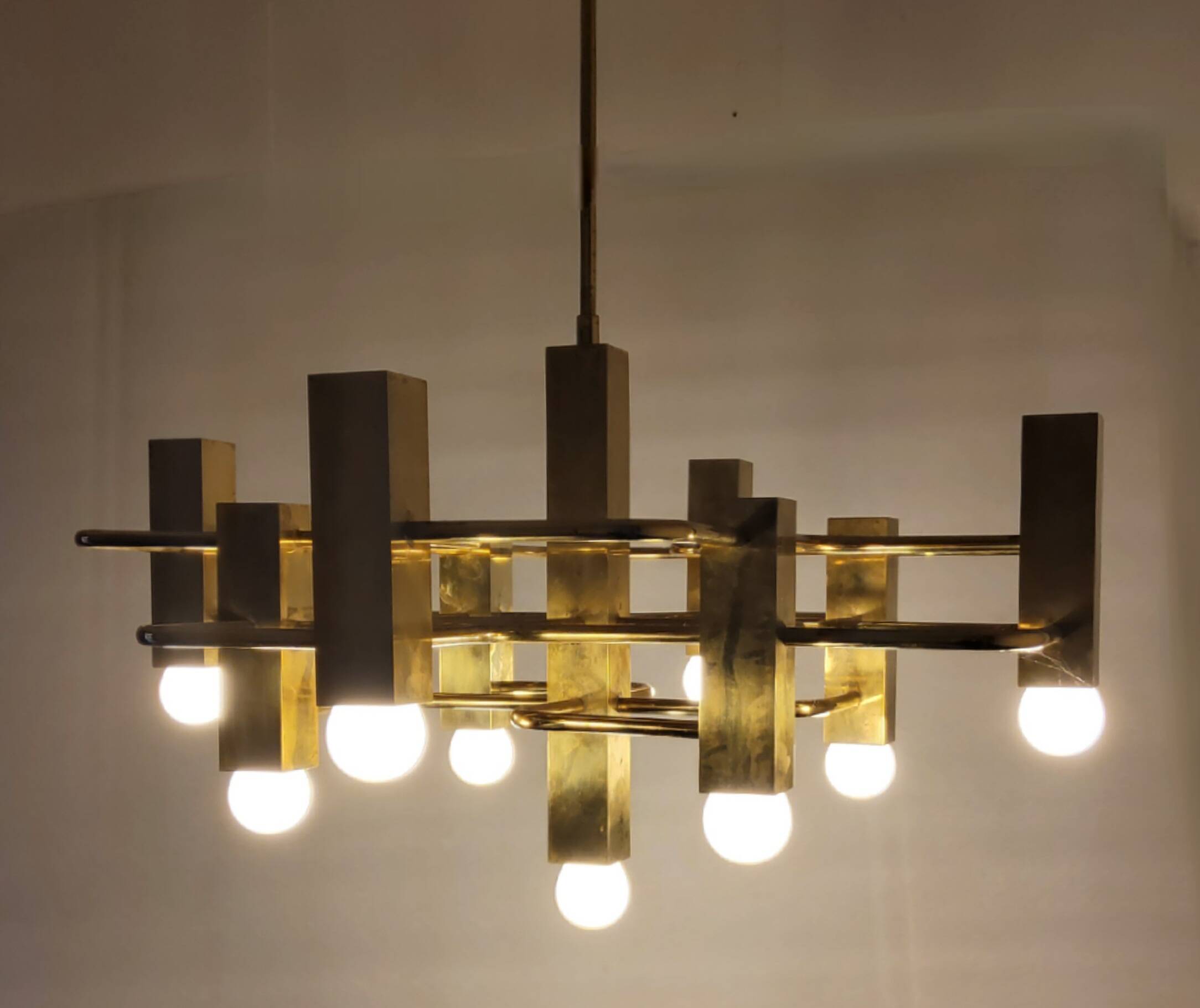 Gaetano Sciolari chandelier, Boulanger from the 70s