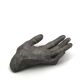 Cast iron silver-coloured catchall in the shape of a hand, 1970s sculpture.