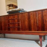 Scandinavian sideboard in Rio rosewood - 220cm - 1960s