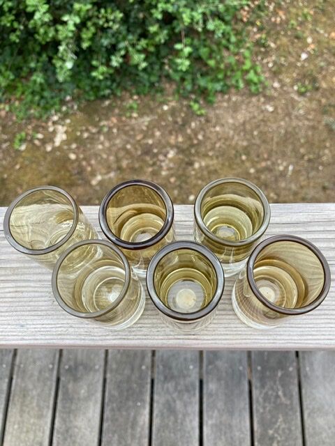 Lot de 6 verres à liqueur années 70