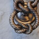 Set of 4 wall ropes tied in bronze silver 1940
