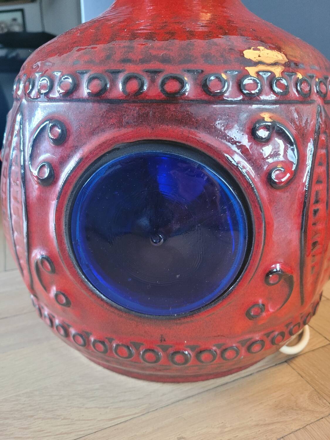Large lamp base West Germany double lighting