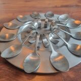 Tray and 12 serving spoons for appetizers