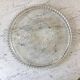 1950s beaded and flowered molded glass tray