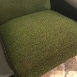 Vintage chair foot compass wool and skai