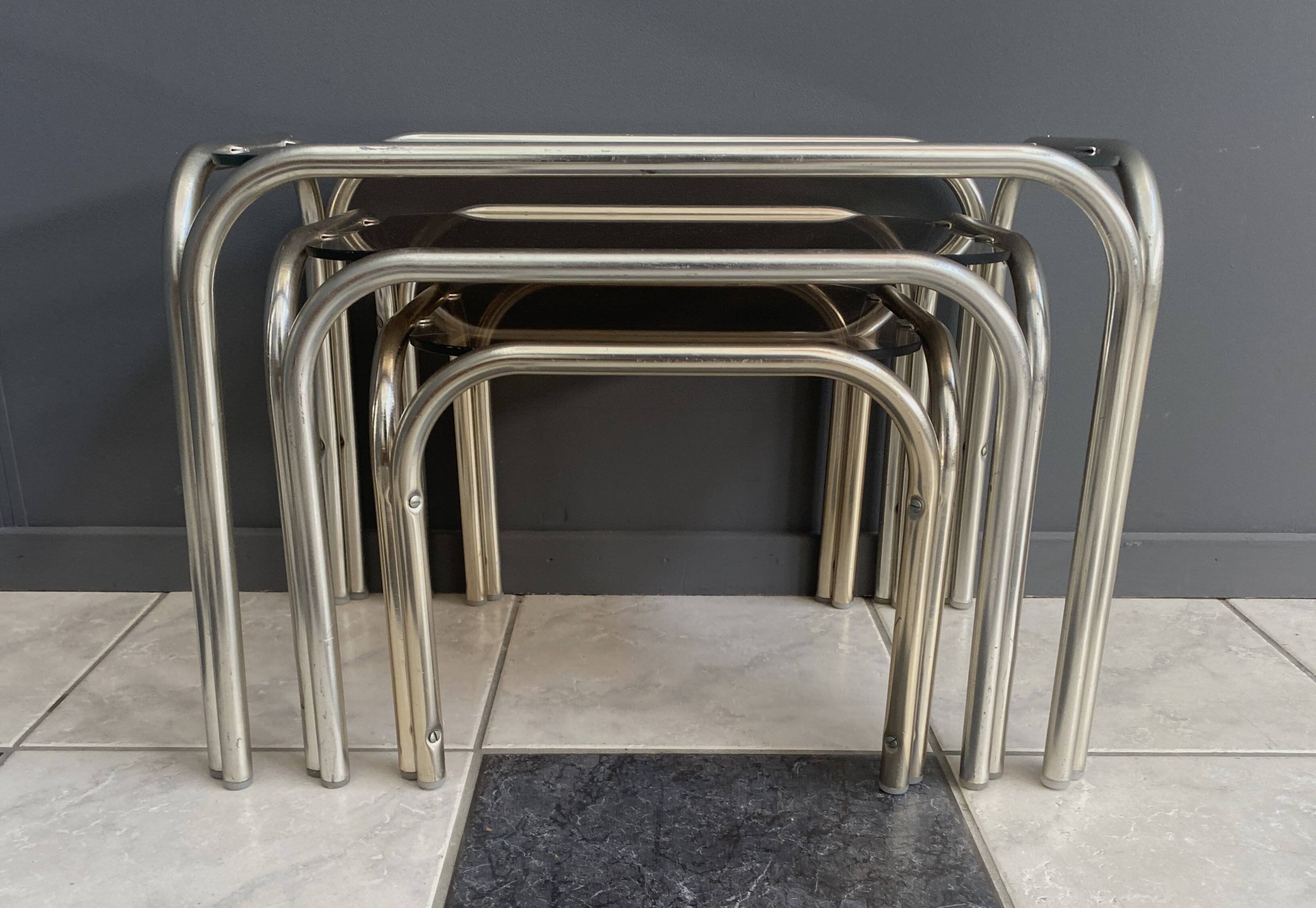 fume glass nesting set of tables