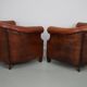 Vintage Dutch cognac leather club chair, 1970s, set of 2