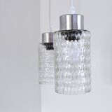 Plafonnier mid-century en teck et verre, danemark, 1960s