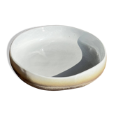 Large white and earthenware ceramic dish