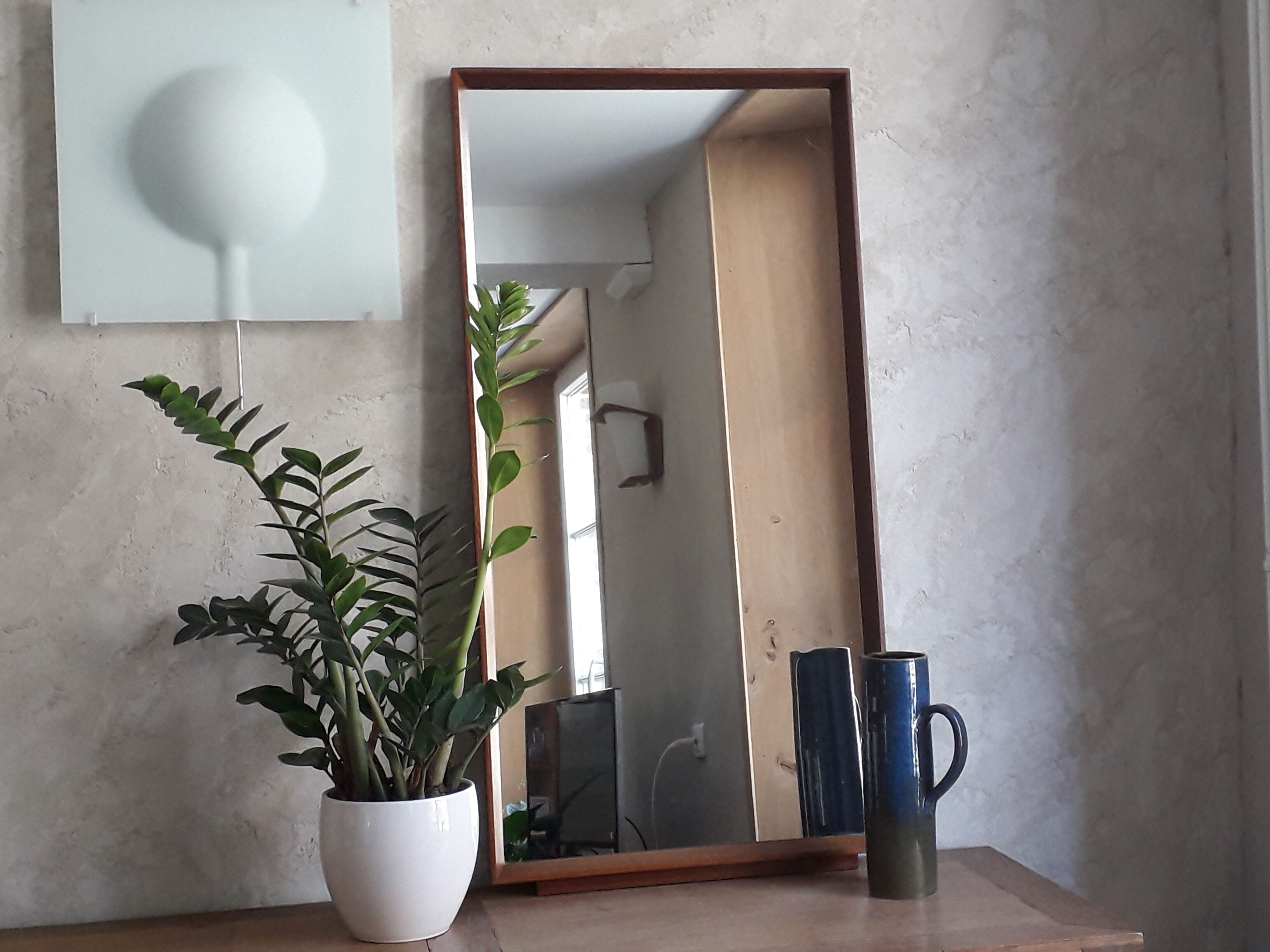 Scandinavian teak mirror