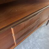 High sideboard or living room teak, vintage 1960s