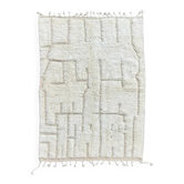 Tapis marocain beni ourain en laine 200x300 cm– grand tapis berbère – Tapis Berbère fait main en laine – décoration salon bohème chic