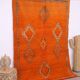 Orange Vintage Moroccan Rug 162 x 232 cm - Berber Wool Rug - Handmade Rug