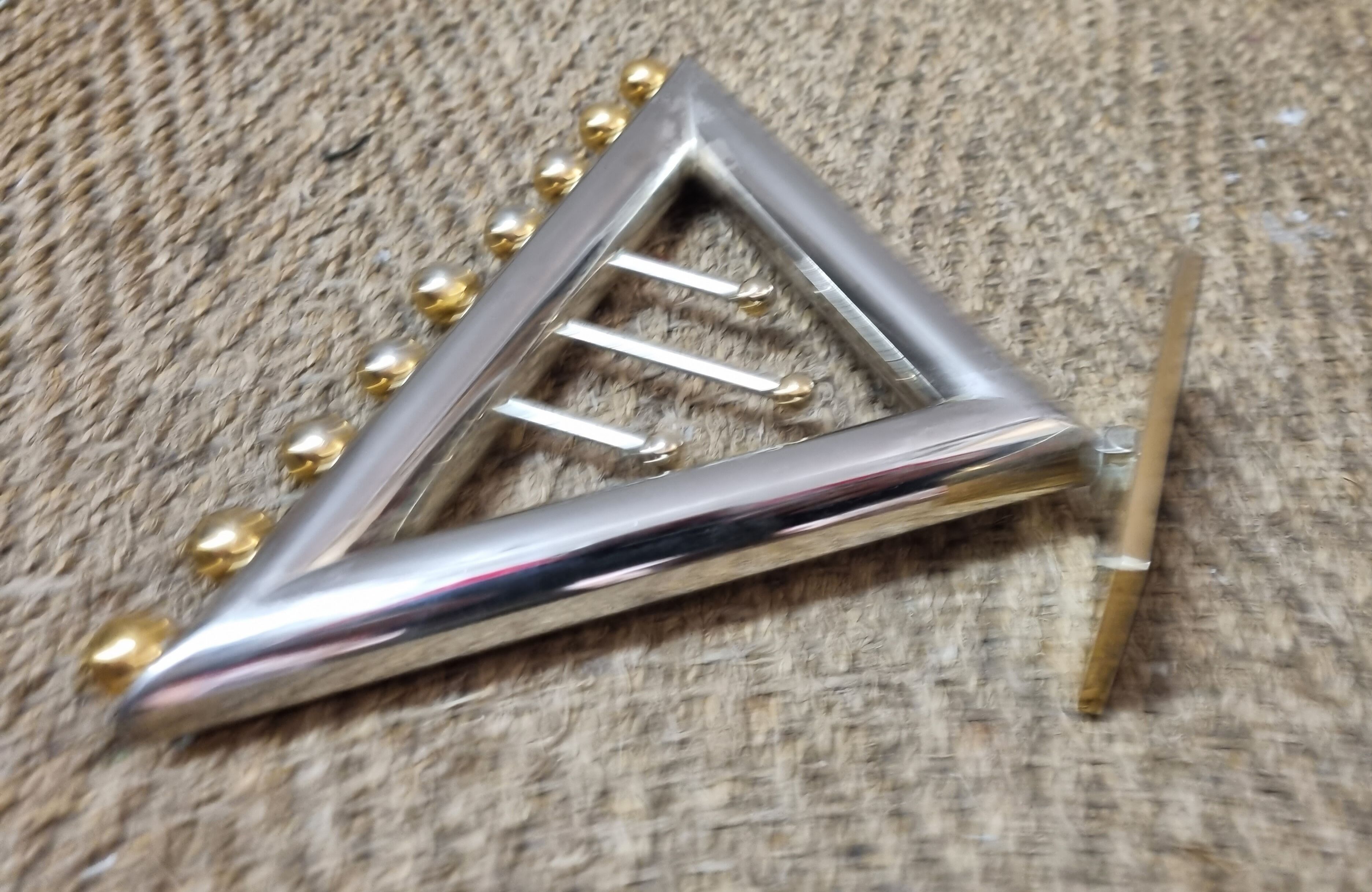 Menorah or hanukkah, 9-branched candlestick