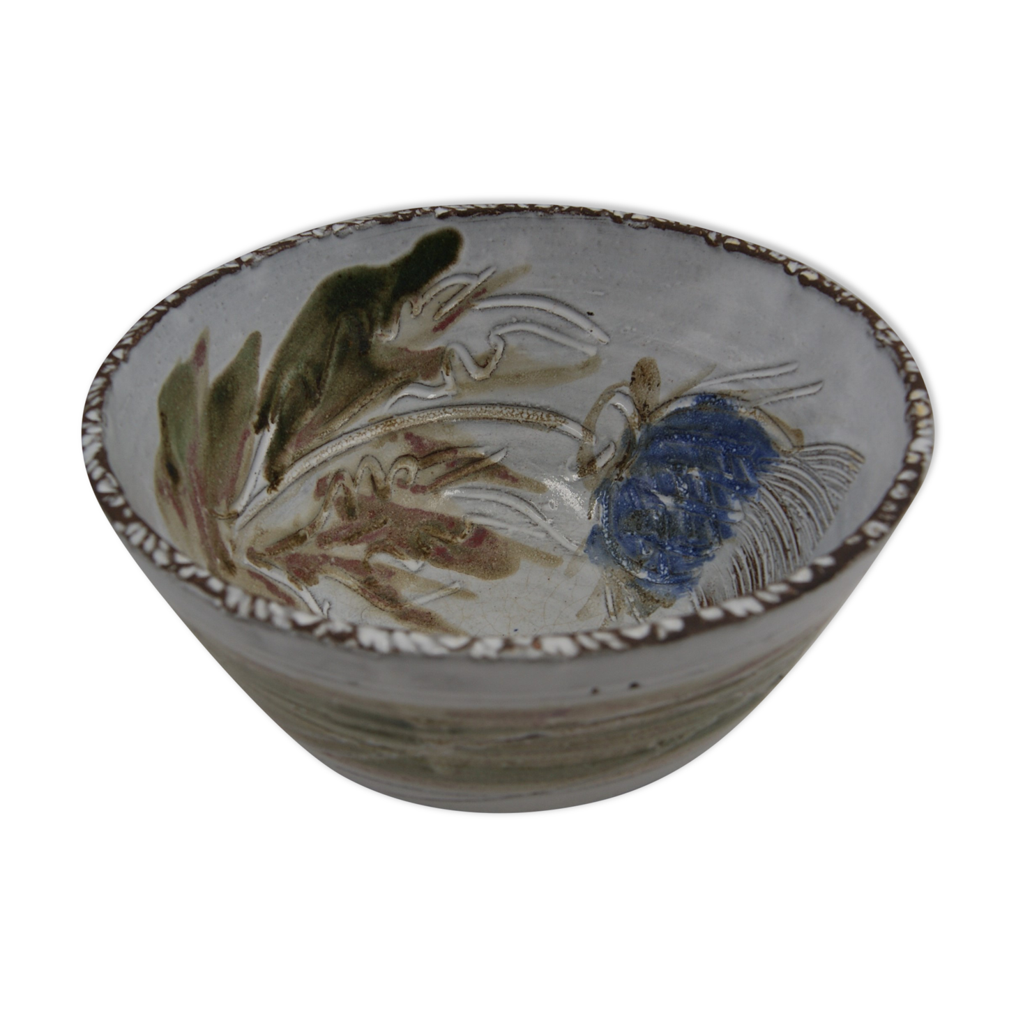 Vintage Thiry ceramic salad bowl