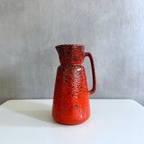 Red vintage vase Wächtersbach ceramics, jug vase, flower vase, ceramic vase