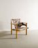 Vintage Swedish Carl-Axel Acking Wooden "Trienna" Armchair Cowhide, 1950s