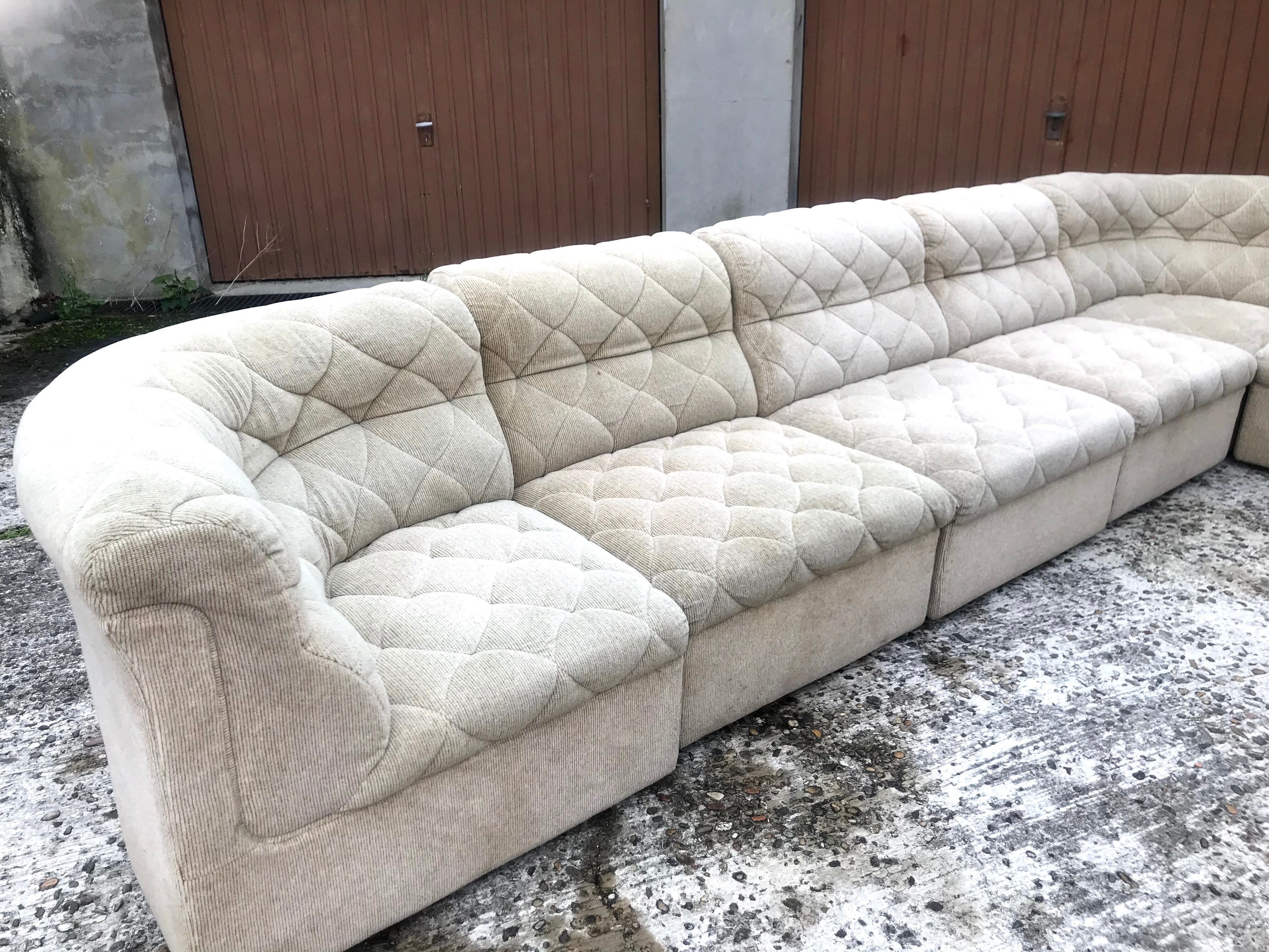 Laauser sofa and armchairs set of modules from the 60s/70s vintage