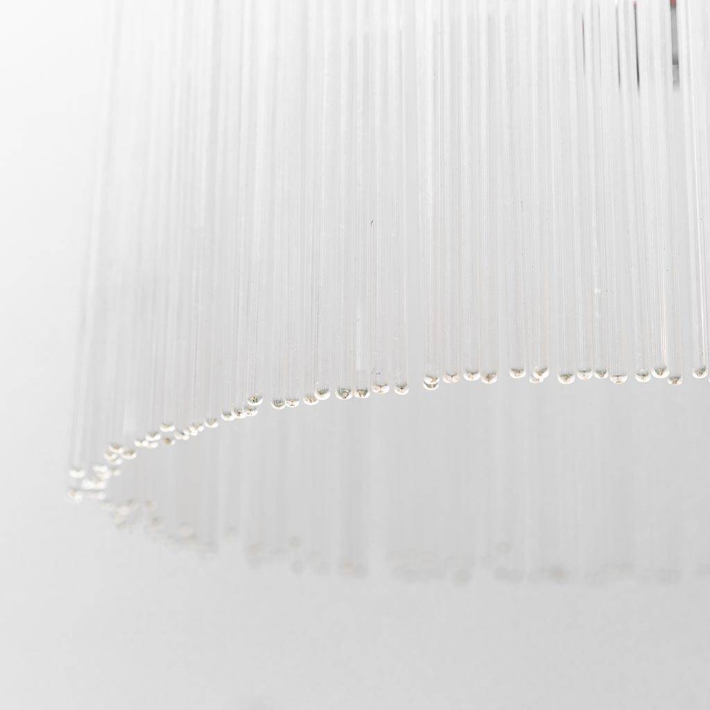 Vintage cascade chandelier in glass and brass – 1970s design