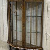 English Art Deco walnut showcase