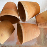 10 pots anciens en terre cuite 9-10 cm