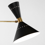 Applique italienne articulable noir