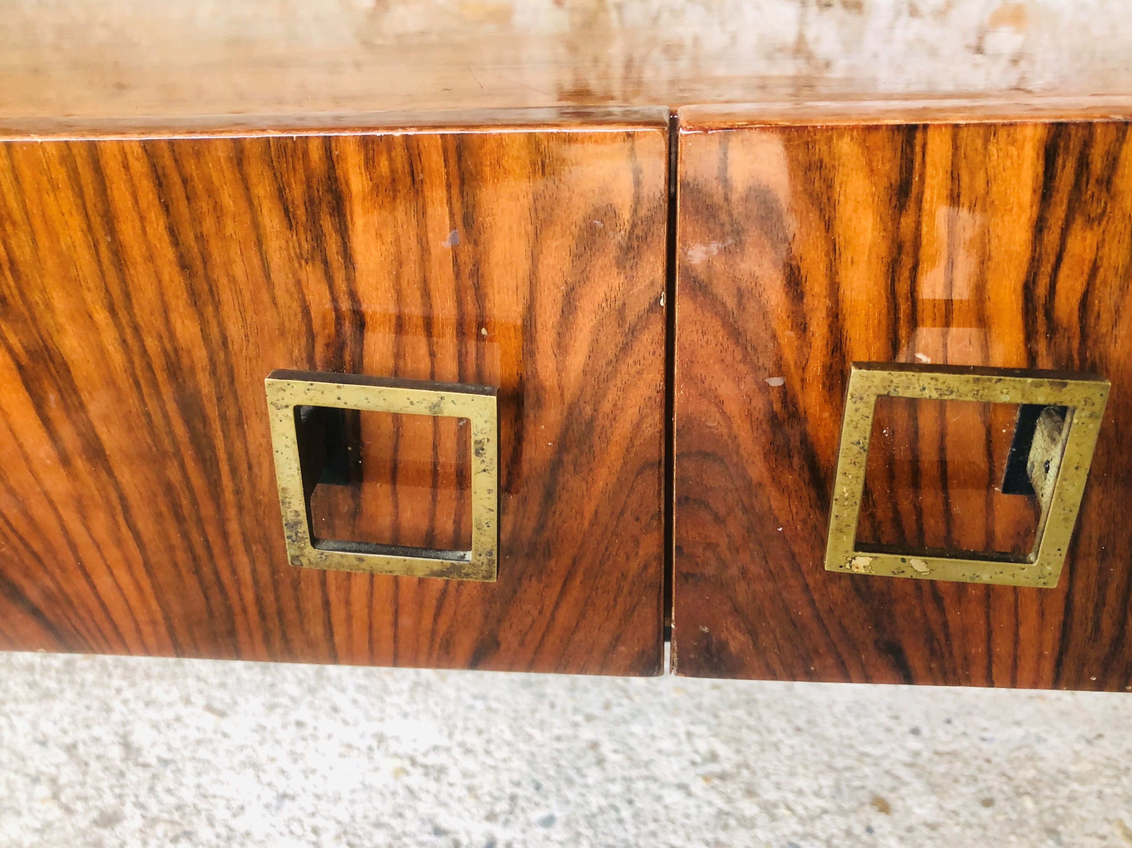 Console / Coiffeuse vintage en palissandre de Rio années 70