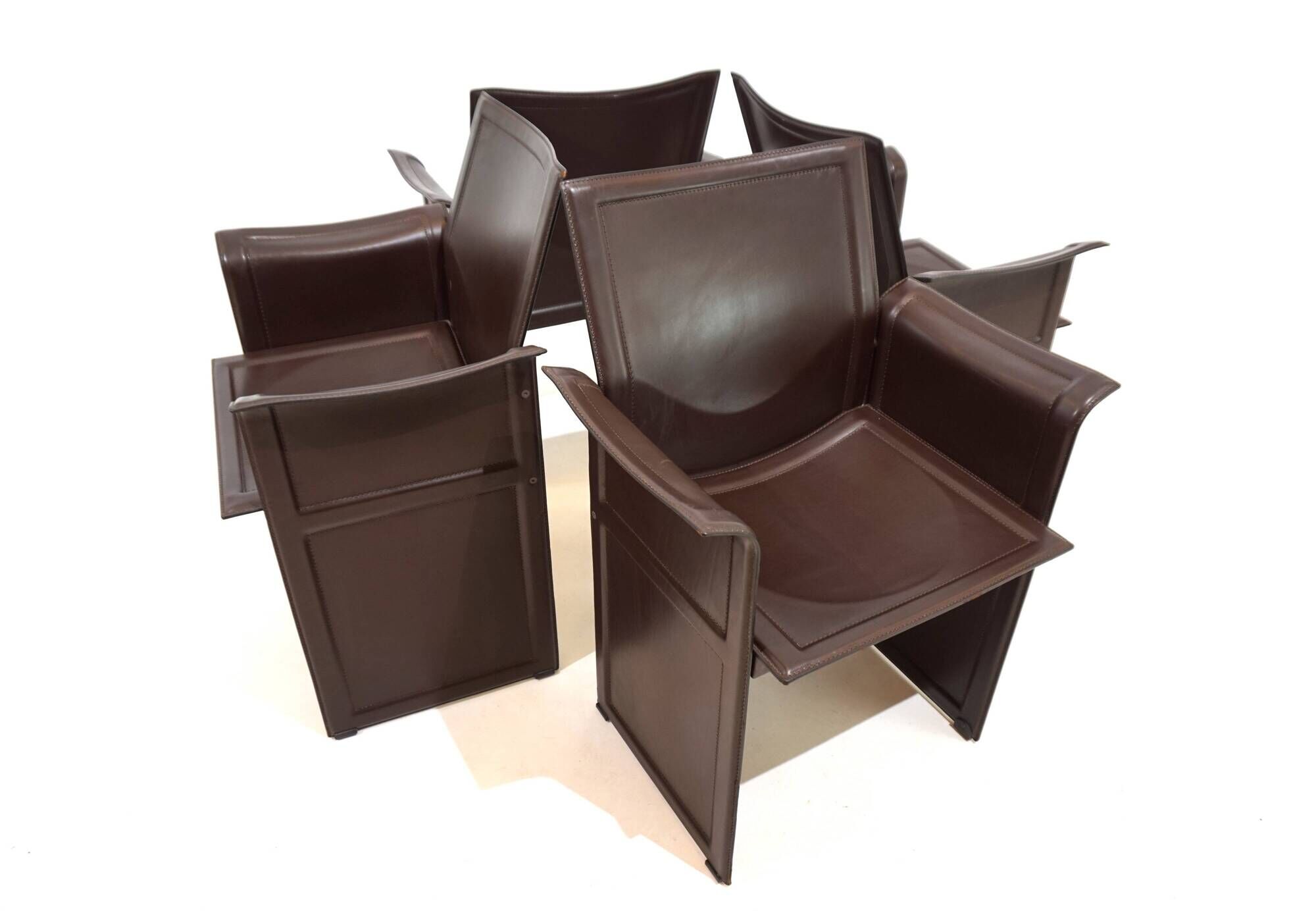 Set of 4 Matteo Grassi Korium dining/conference chairs by Tito Agnoli