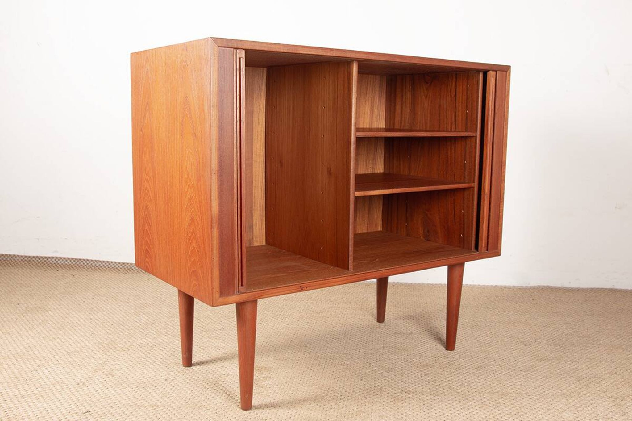 Small Danish Enfilade in teak model 42 by Kai Kristiansen, Feldballes.