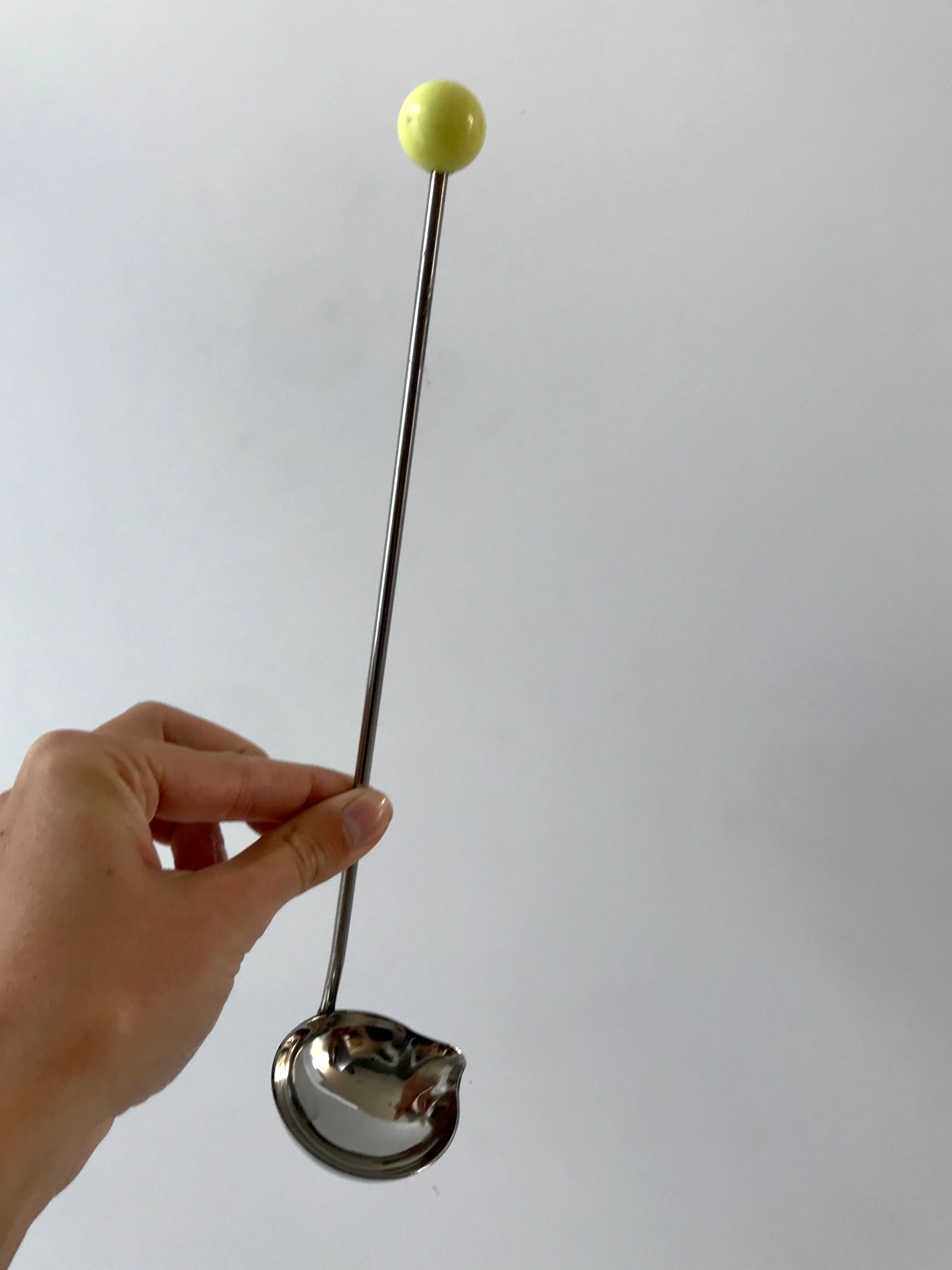 Set of seafood cutlery (ladle and 6 peaks) colorful 60s