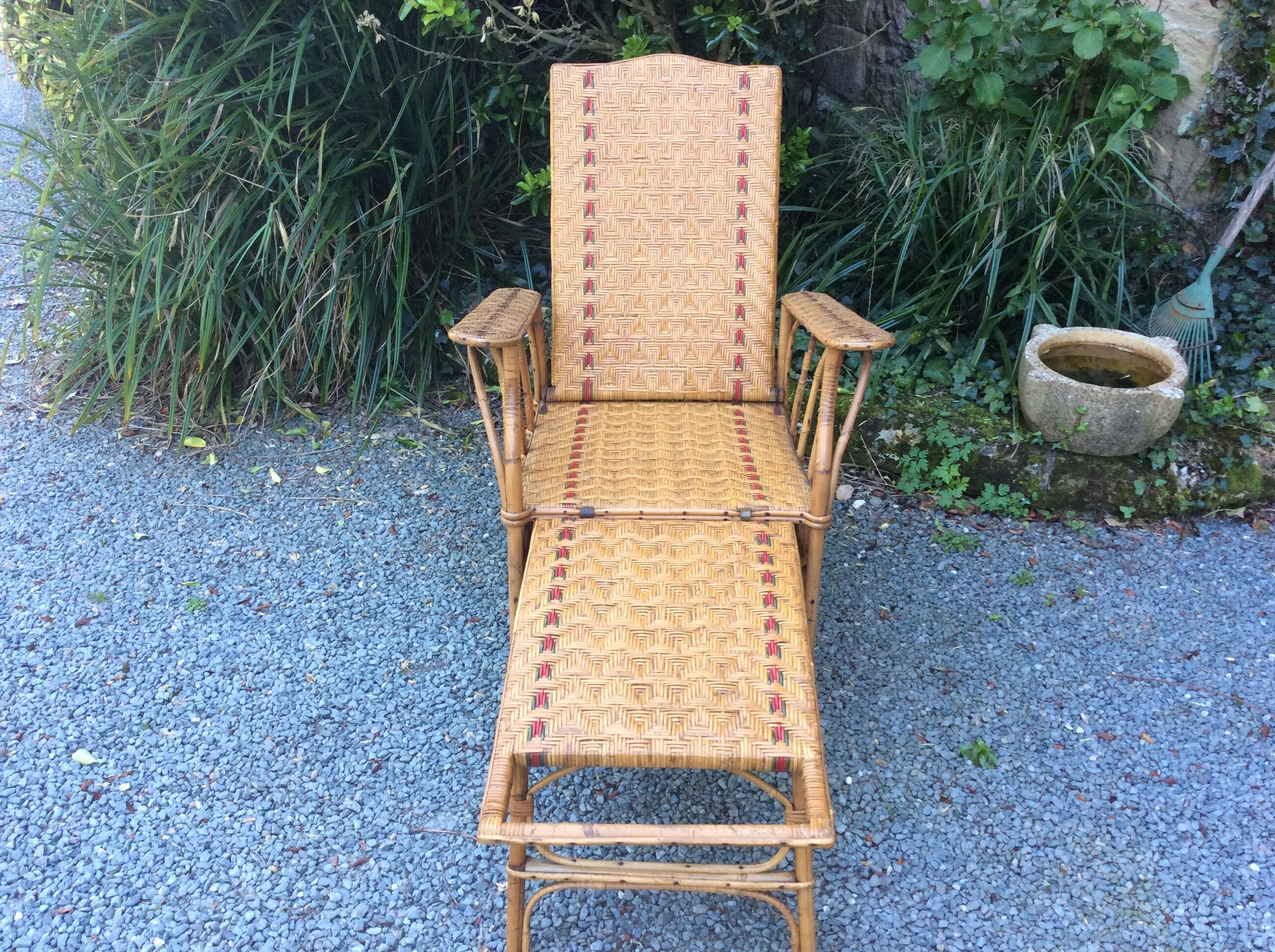 Rattan long chair