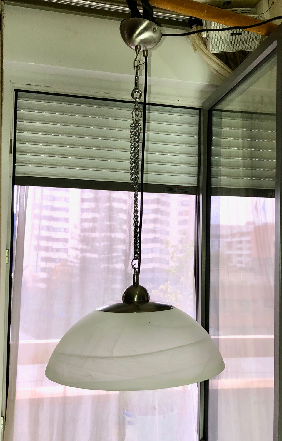 Molded glass pendant light