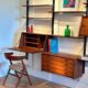 Bibliothèque système mural scandinave vintage "Kristen" de Louis Van Teeffe