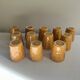 Set of 12 ochre Chavaillon de Sarreguemines cups