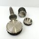 Brutalist metal BMF set – Ashtray, cigarette box and vase