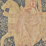 Noble Amazon Museum Tapestry, Hand-Printed Medieval Pattern