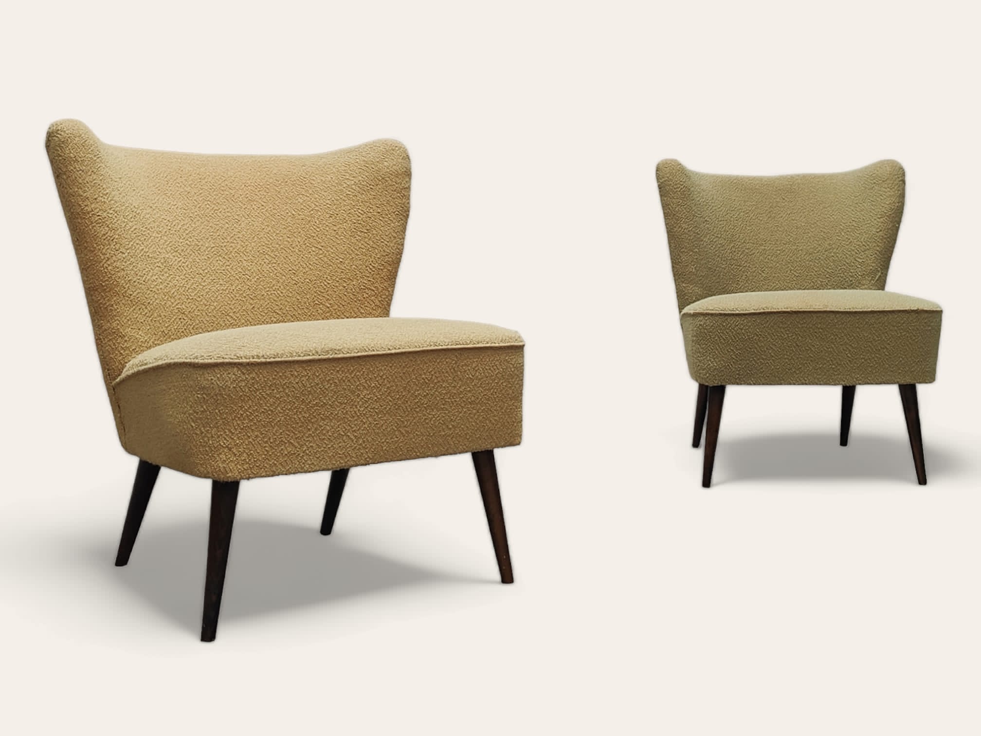 2 mid century cocktail chairs