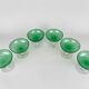 Set of Six Art Deco Stemmed Glasses, Czechoslovakia