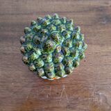 Vintage asparagus tableware sauce container, Italian majolica